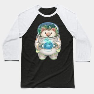 Solarpunk Astronaut Hedgehog Baseball T-Shirt